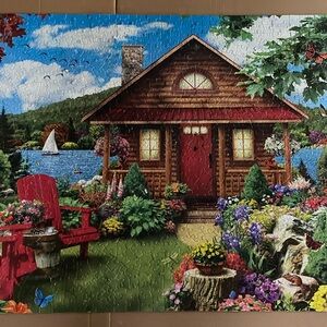EZ-Grip Puzzle - Log Cabin by the Lake Puzzle - 1000 piece